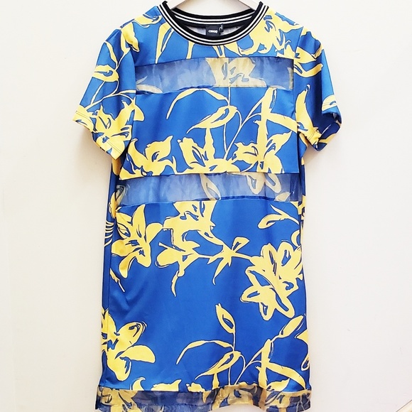 ASOS Tropical Print Jersey Dress Size 6 - Picture 1 of 4